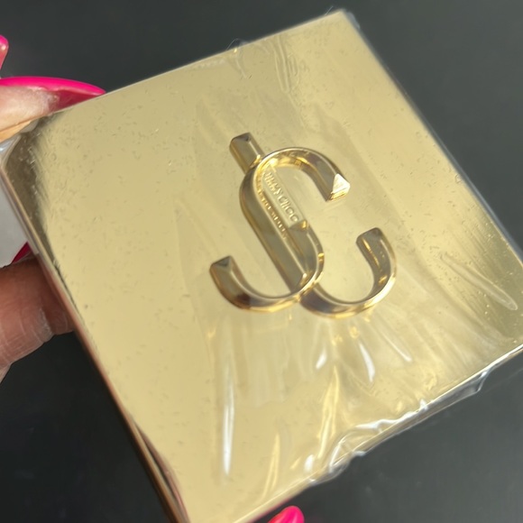 🌸 JIMMY CHOO Gold Logo Double Compact Mirror BNIB - Picture 6 of 9